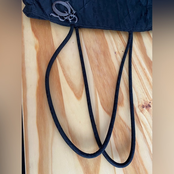 ๐ Christian Dior Quilted Logo Canvas Black Tote Bag - Picture 9 of 17